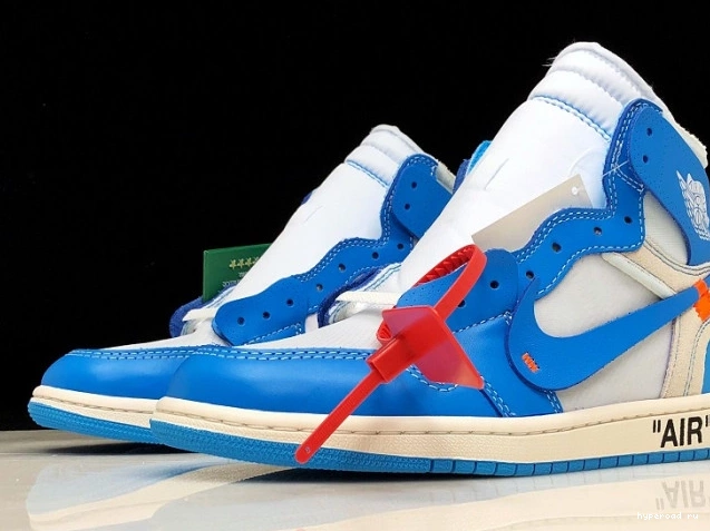 Off-White Jordan Blue Powder Air 1 UNC AQ0818-148 0609